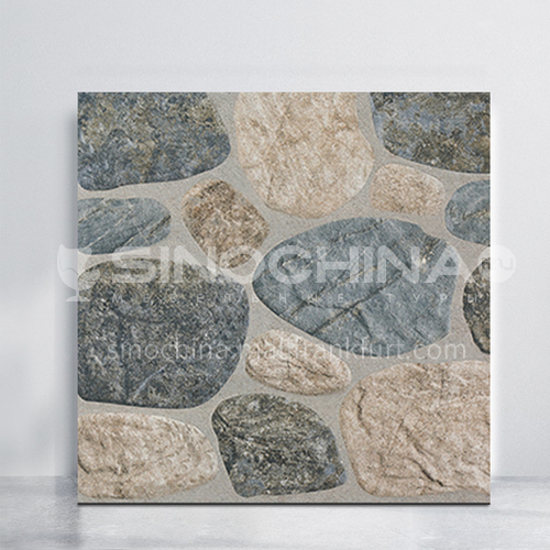 Balcony courtyard floor tiles imitation cobblestone tiles-WLK4001 400*400mm